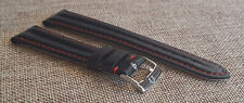 OMEGA REDUCED SPEEDMASTER SCHUMACHER CINTURINO NERO WATCH STRAP mm.18 + BUCKLE