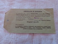 RADIO EPOCA RADIOMARELLI RD 196 TAGLIANDO GARANZIA 