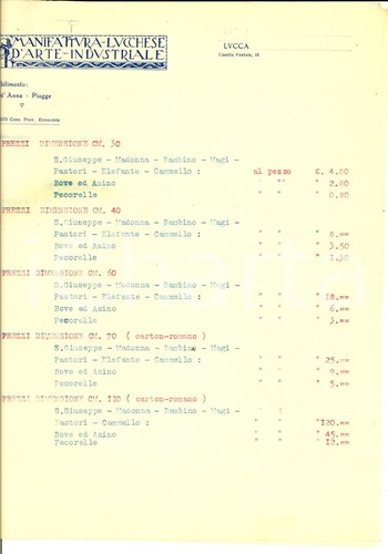 1929 lucca manifattura - 1929,