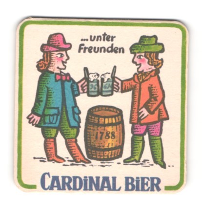 Sottobicchiere birra cardinal - sottobicchiere,