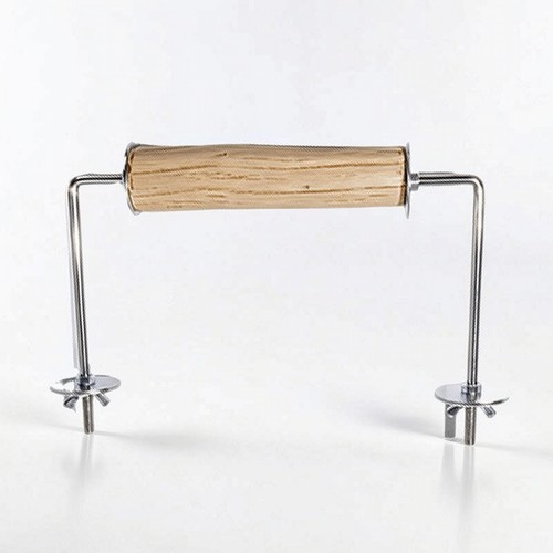 Posatoio legno con viti - in,