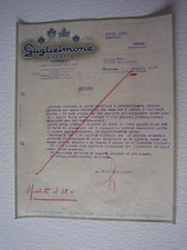 Fattura Guglielmone Biscotti Mortara Milano Roma Firenze Alimenti 1936