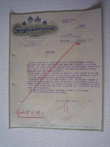 Fattura guglielmone biscotti - guglielmone,