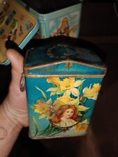 PICCOLA VECCHIA SCATOLA IN LATTA LITOGRAFATA LIBERTY 