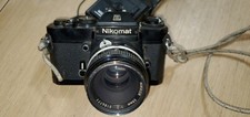 macchina fotografica Nikomat + flash automatico - fine anni '70