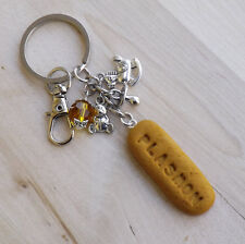 Portachiavi biscotto plasmon in fimo nascita regalo mamma bambino bomboniere