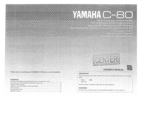 Yamaha amplificatore - yamaha, c-80