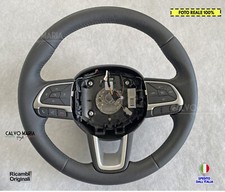 Volante Jeep Renegade in PELLE NERO ORIGINALE COMANDI Sterzo Manubrio Auto kit