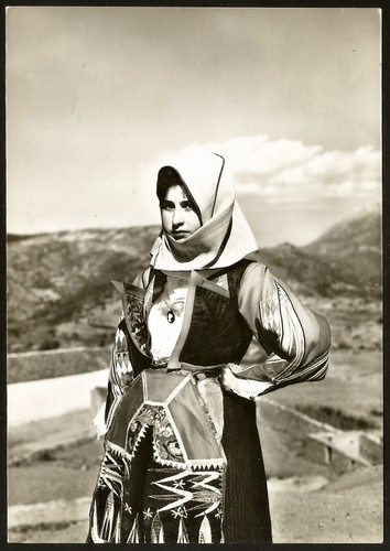 Cartolina sardegna costume - sardegna,