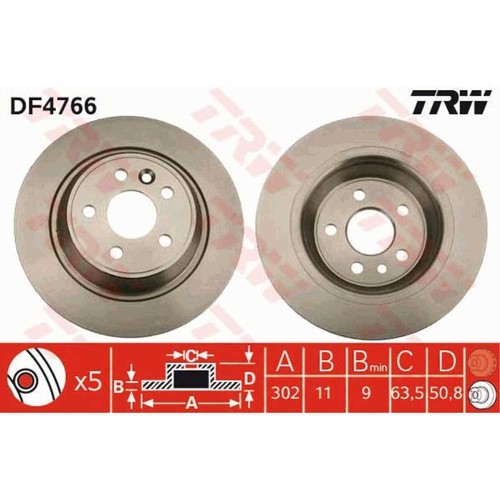 Trw disco freno posteriore - disco,