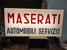 insegna luminosa vintage Maserati Servizio officina garage No Olio Fiat Sign