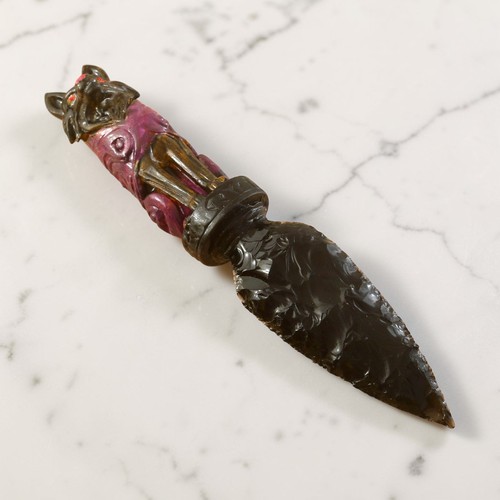 Athame ossidiana nera - ossidiana,