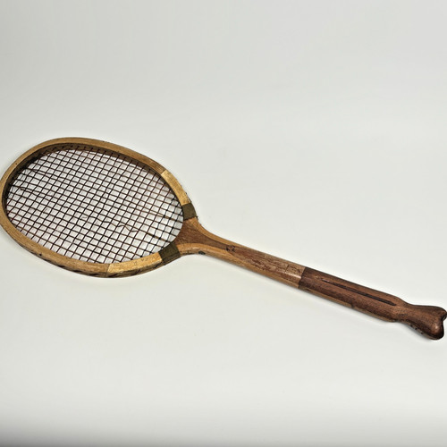 Antique wooden fishtail tennis - wooden,