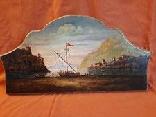 cimasa sovraporta in legno Cm 50x26. Dipinto Ad Olio (1)