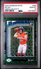 2024 PANINI DONRUSS OPTIC GREEN VELOCITY #209 BO NIX ROOKIE RC PSA 10