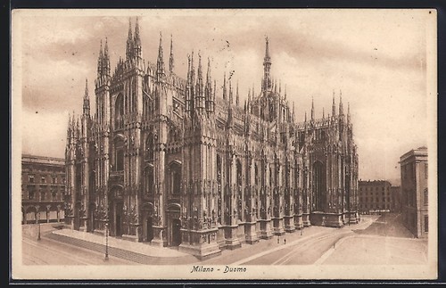 Cartolina milano duomo 1924 - 1924,