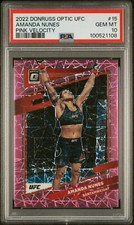 2022 Panini Donruss Optic UFC #1 Amanda Nunes Pink Velocity /79 PSA 10 GEM MT