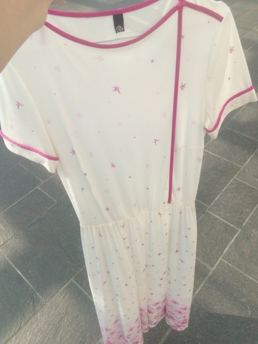 Vestito bianco rosa - bianco,