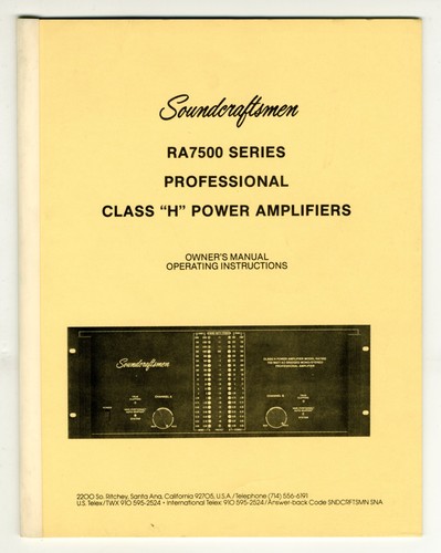 Soundcraftsmen ra 7500 - -,