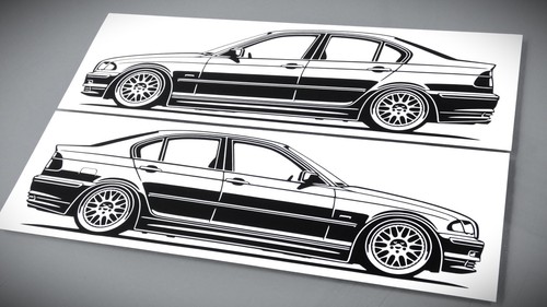 Adesivo bmw e46 berlina - bmw,