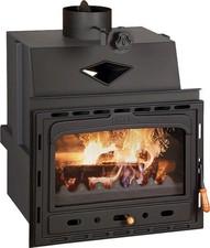 Inserto camino PRITY C | 15,8 kW |  A+ | Ø200 mm | porta in ghisa |Compatta