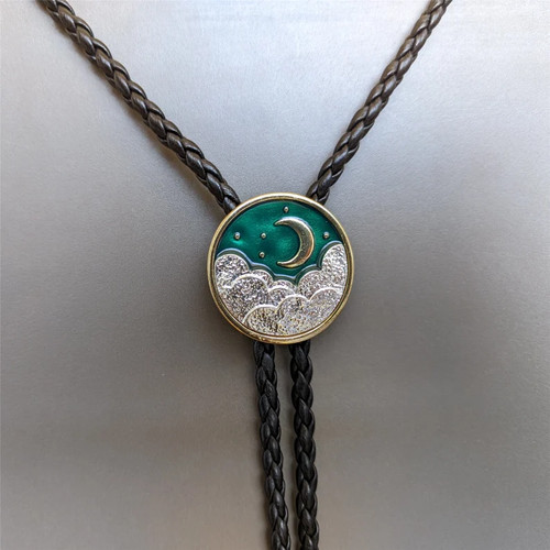 Cravatta nuvola luna - luna, bolo