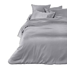 COPRIPIUMINO MATRIMONIALE RASO DI COTONE LISCIO SACCO PIUMONE 2 FEDERE 2 PIAZZE