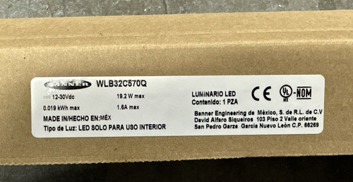 Banner wlb32c570q led - wlb32c570q, 1/2"