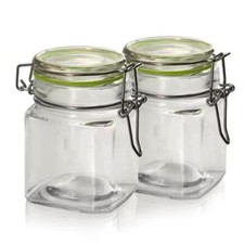 x2 pezzi Barattolo Vaso Vetro