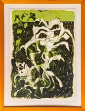 TOGO Enzo Migneco (1937) Opera Grafica LITOGRAFIA ASTRATTA FIRMATA NUMERATA RARA