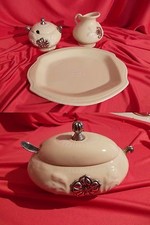 SET CAFFE 4 PEZZI ZUCCHERIERA CERAMICA PORCELLANA CLARALUNA SET COLAZIONE CAFFE