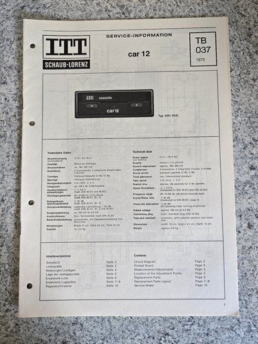 Manuale servizio originale - servizio,