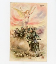 Regio Esercito Bersaglieri Motociclisti Vittoria Cartolina Illustrata Collino