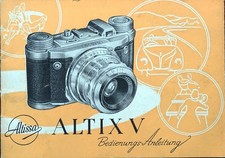 ALTIX V Altissa manuale di istruzioni, Dresda 1954