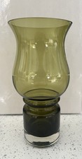 Vaso vetro artistico verde