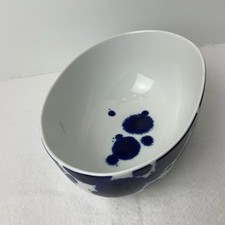 Paola Navone Portogallo Cassa e Barile Como Blu Splash Porcellana Ciotola Ovale 7 X 5