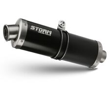 Terminale Scarico Storm by Mivv nero Oval acciaio Honda Hornet 600 2001 > 2002