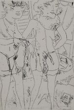 ALBERTO MANFREDI: Rara Incisione Acquaforte 50x35, Firmata, Numerata. STUPENDA!