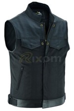 Gilet Bikers Cudora con Bordi in Pelle Sons Of Anarchy Gilet Taglio Moto