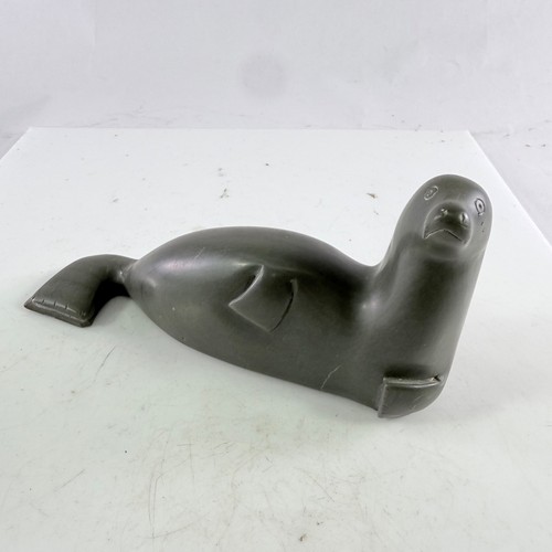 Vintage inuit soapstone seal - vintage,