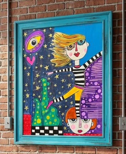 Quadro originale acrilico - originale, su