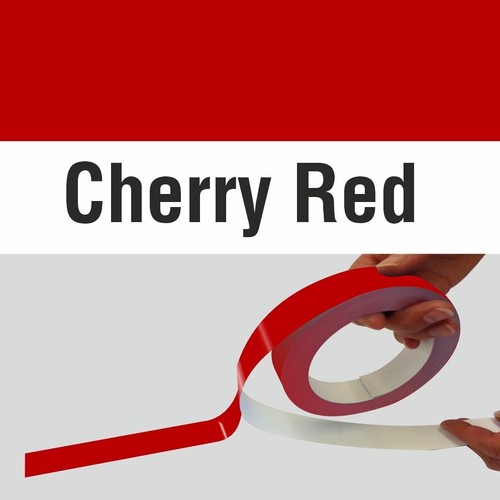 Cherry red gessato - red, per