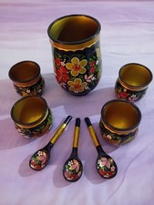 Set Utensili Vintage Russi Stile Khokhloma