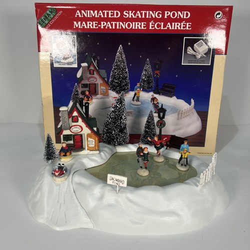Lemax animated skating - skating, pond