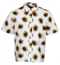 SANTA CRUZ - Camicia Girasole - Manica Corta - Large / SCS Skateboard Co' BIANCO