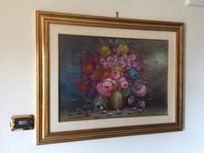 Quadro Vici Cicala olio su tela 50x70 con cornice