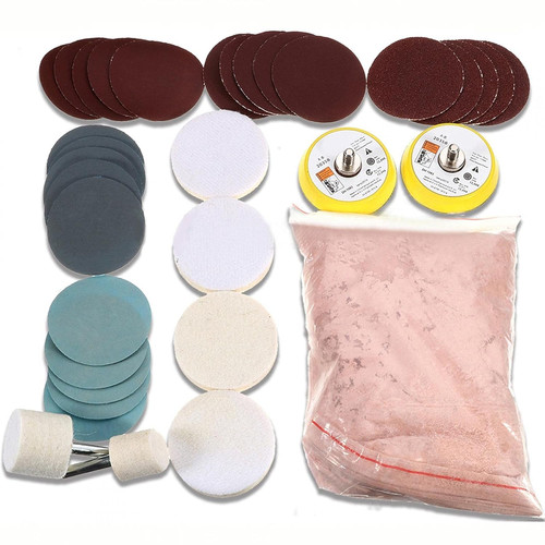 Kit lucidatura vetro 34pz set - kit, vetro,