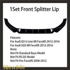 SPOILER SPLITTER ANTERIORE LABBRO NERO LUCIDO ADATTO PER AUDI SQ5 Q5 8R S LINE FACELIFT 13-16