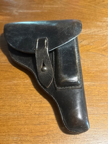 Fondina tedesca cuoio nero - fondina,