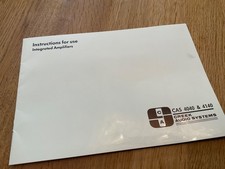 AMPLIFICATORI SISTEMI AUDIO CREEK ANNI 80 4040 e 4140 libretto guida proprietari